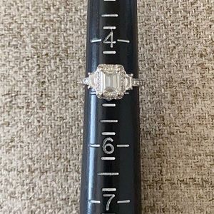 🪞 TACORI Diamond Engagement wedding Emerald Cut 18k Gold Ring